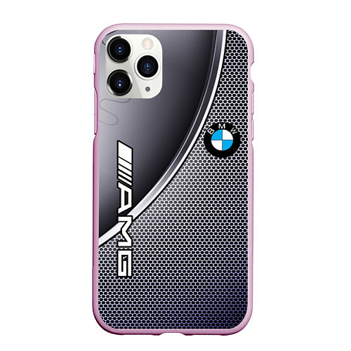 Чехол iPhone 11 Pro матовый BMW metalic auto metal / 3D-Розовый – фото 1