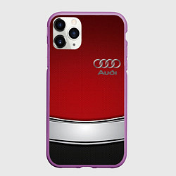Чехол iPhone 11 Pro матовый Audi metal car steel, цвет: 3D-фиолетовый