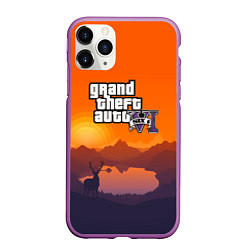 Чехол iPhone 11 Pro матовый GTA6 nature