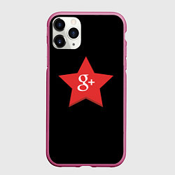 Чехол iPhone 11 Pro матовый СССР создатель гугла, цвет: 3D-малиновый