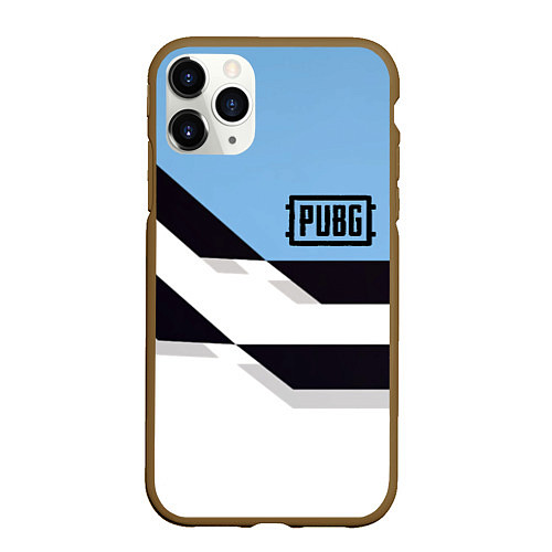 Чехол iPhone 11 Pro матовый PUBG geometry steel / 3D-Коричневый – фото 1