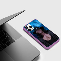 Чехол iPhone 11 Pro матовый Undertaker, цвет: 3D-фиолетовый — фото 2
