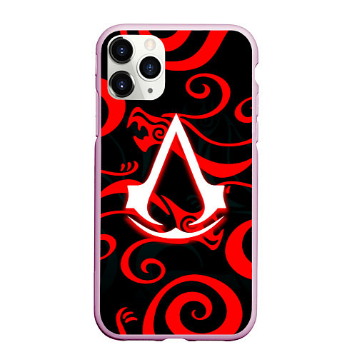 Чехол iPhone 11 Pro матовый Assassins Creed Shadows / 3D-Розовый – фото 1