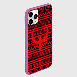 Чехол iPhone 11 Pro матовый Quake winter pattern, цвет: 3D-фиолетовый — фото 2