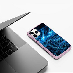 Чехол iPhone 11 Pro матовый Оптические волны, цвет: 3D-розовый — фото 2