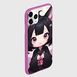 Чехол iPhone 11 Pro матовый Куроми цветы, цвет: 3D-фиолетовый — фото 2