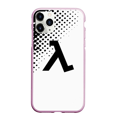 Чехол iPhone 11 Pro матовый Half-life pattern black / 3D-Розовый – фото 1