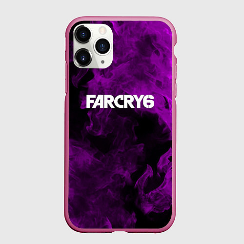 Чехол iPhone 11 Pro матовый Farcry neon fire / 3D-Малиновый – фото 1