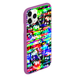 Чехол iPhone 11 Pro матовый Marshmello music краски, цвет: 3D-фиолетовый — фото 2