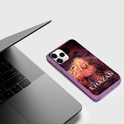 Чехол iPhone 11 Pro матовый Герой The first berserker khazan, цвет: 3D-фиолетовый — фото 2