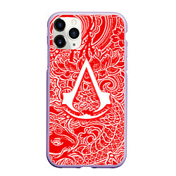 Чехол iPhone 11 Pro матовый Assassins Creed shadows, цвет: 3D-светло-сиреневый