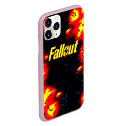 Чехол iPhone 11 Pro матовый Fallout огненные краски стиль, цвет: 3D-розовый — фото 2