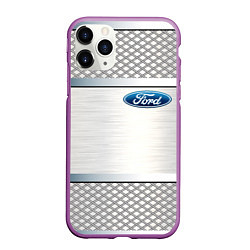 Чехол iPhone 11 Pro матовый FORD metal steel auto, цвет: 3D-фиолетовый