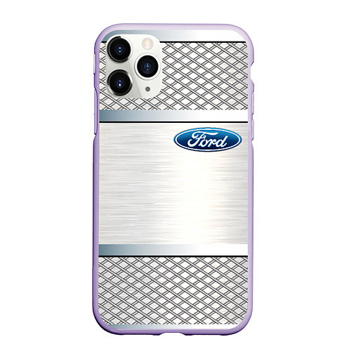 Чехол iPhone 11 Pro матовый FORD metal steel auto / 3D-Светло-сиреневый – фото 1