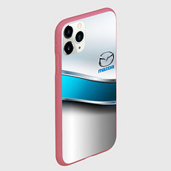Чехол iPhone 11 Pro матовый Mazda geometry auto, цвет: 3D-малиновый — фото 2
