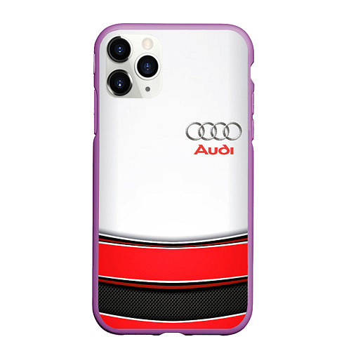 Чехол iPhone 11 Pro матовый AUDI auto car / 3D-Фиолетовый – фото 1