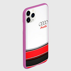 Чехол iPhone 11 Pro матовый AUDI auto car, цвет: 3D-фиолетовый — фото 2