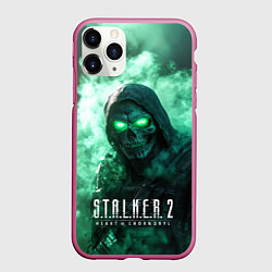 Чехол iPhone 11 Pro матовый Stalker 2 череп с зелеными глазами