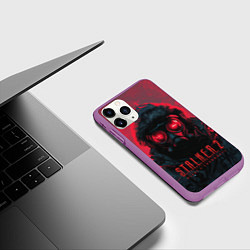 Чехол iPhone 11 Pro матовый Stalker 2 в противогазе, цвет: 3D-фиолетовый — фото 2