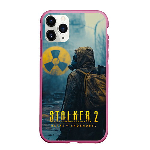 Чехол iPhone 11 Pro матовый Stalker 2 зараженная зона / 3D-Малиновый – фото 1