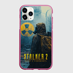 Чехол iPhone 11 Pro матовый Stalker 2 зараженная зона, цвет: 3D-малиновый