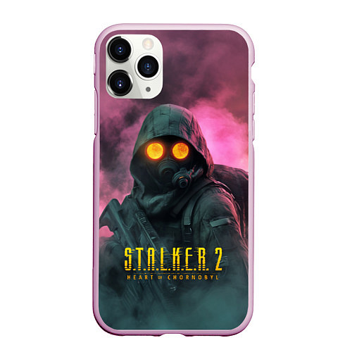 Чехол iPhone 11 Pro матовый Stalker 2 радиоактивный дым / 3D-Розовый – фото 1