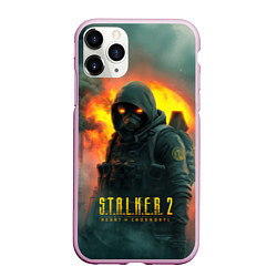 Чехол iPhone 11 Pro матовый Stalker 2 боец, цвет: 3D-розовый