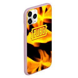 Чехол iPhone 11 Pro матовый PUBG fire steel, цвет: 3D-розовый — фото 2