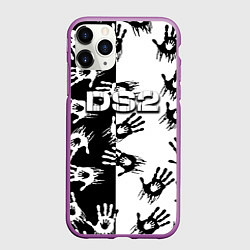 Чехол iPhone 11 Pro матовый Death stranding 2 руки, цвет: 3D-фиолетовый