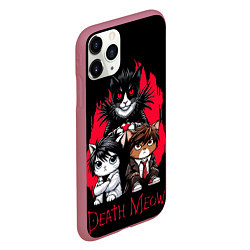 Чехол iPhone 11 Pro матовый Death meow cats, цвет: 3D-малиновый — фото 2