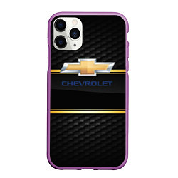 Чехол iPhone 11 Pro матовый Chevrolet auto steel, цвет: 3D-фиолетовый