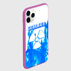 Чехол iPhone 11 Pro матовый Stalker голубой огонь, цвет: 3D-фиолетовый — фото 2