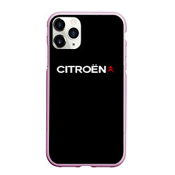 Чехол iPhone 11 Pro матовый Citroen logo, цвет: 3D-розовый