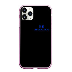 Чехол iPhone 11 Pro матовый Honda blue logo, цвет: 3D-розовый