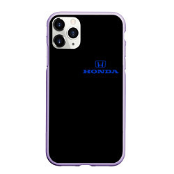 Чехол iPhone 11 Pro матовый Honda blue logo, цвет: 3D-светло-сиреневый