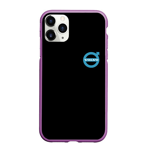 Чехол iPhone 11 Pro матовый Volvo logo car / 3D-Фиолетовый – фото 1