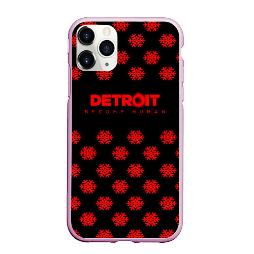 Чехол iPhone 11 Pro матовый Detroit become human winter steel / 3D-Розовый – фото 1