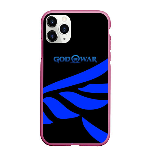 Чехол iPhone 11 Pro матовый God of War крылья богов / 3D-Малиновый – фото 1