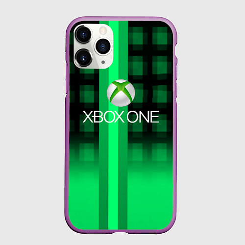 Чехол iPhone 11 Pro матовый Xbox game studio geometry / 3D-Фиолетовый – фото 1