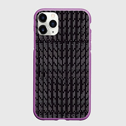 Чехол iPhone 11 Pro матовый Белые точки на чёрном фоне
