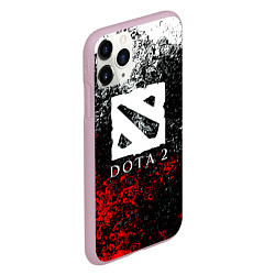 Чехол iPhone 11 Pro матовый Dota2 брызги красок, цвет: 3D-розовый — фото 2