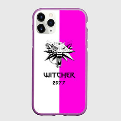 Чехол iPhone 11 Pro матовый The Witcher line, цвет: 3D-фиолетовый