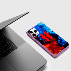 Чехол iPhone 11 Pro матовый Starcraft fire steel, цвет: 3D-фиолетовый — фото 2