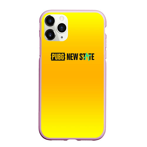 Чехол iPhone 11 Pro матовый PUBG gradient steel / 3D-Розовый – фото 1