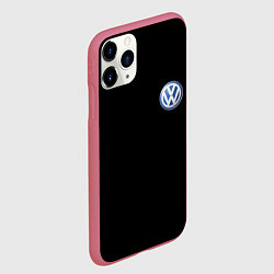 Чехол iPhone 11 Pro матовый Volkswagen logo auto, цвет: 3D-малиновый — фото 2