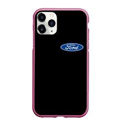 Чехол iPhone 11 Pro матовый FORD logo auto, цвет: 3D-малиновый