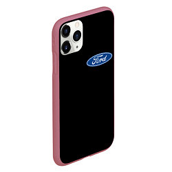 Чехол iPhone 11 Pro матовый FORD logo auto, цвет: 3D-малиновый — фото 2