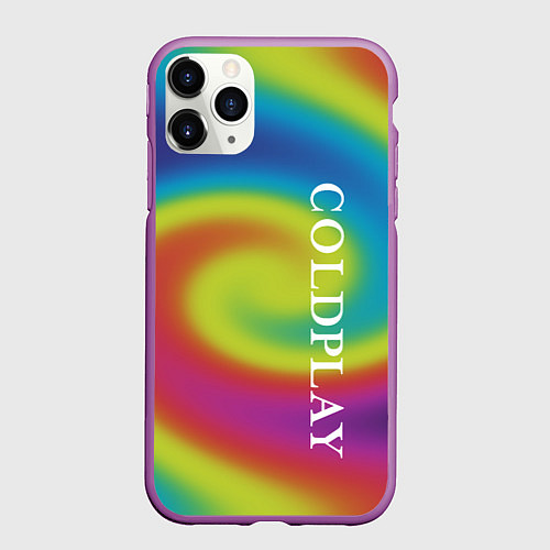 Чехол iPhone 11 Pro матовый Coldplay moon music album / 3D-Фиолетовый – фото 1