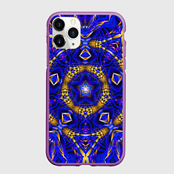 Чехол iPhone 11 Pro матовый Оптический узор текстура, цвет: 3D-фиолетовый