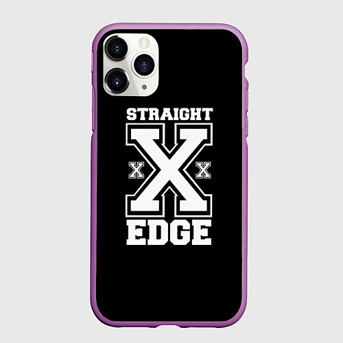 Чехол iPhone 11 Pro матовый Straight edge SXE / 3D-Фиолетовый – фото 1